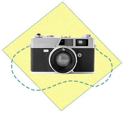 A vintage camera.